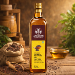 Wood-Churned Mustard Oil – Cold-Pressed, Heart-Healthy, Antioxidant-Rich Oil from Kolhapur