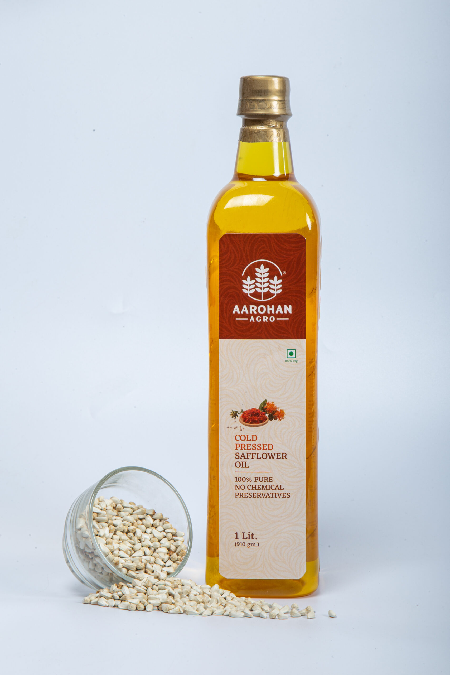 Wood-Churned Safflower Oil – Cold-Pressed, Heart-Healthy, Traditional Wooden Pressed Oil from Kolhapur - Image 4
