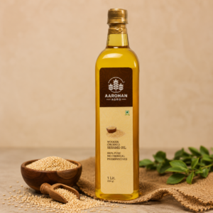 Wood-Churned Sesame Oil – Cold-Pressed, Nutrient-Rich, Traditional Wooden Pressed Oil from Kolhapur
